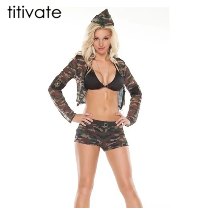 titivate adult women army uniform halloween